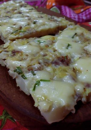 Una foto de Crujiente de coliflor con queso
