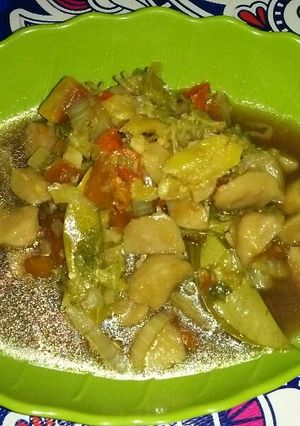 Foto resep Sawi Bakso Kuah Pedas Manis Simple