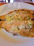 Trucha al horno con queso ahumado
