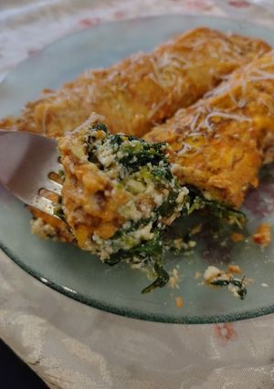 Una foto de Canelones de verduras apto diabéticos