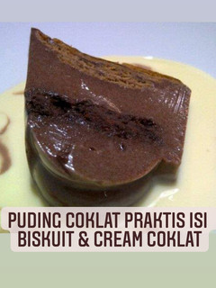 Foto resep 17. Puding Coklat Praktis isi Biskuit Cream Coklat