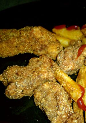 A picture of Deep Fried Steak nuggets..