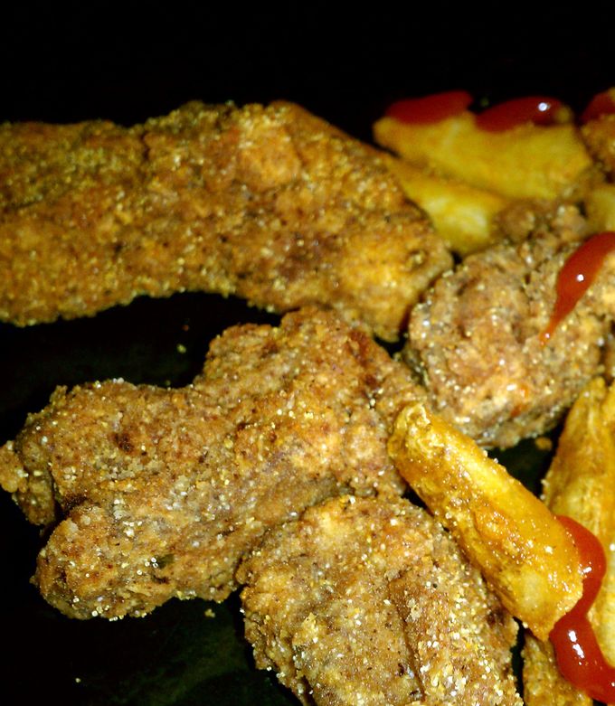 A picture of Deep Fried Steak nuggets..