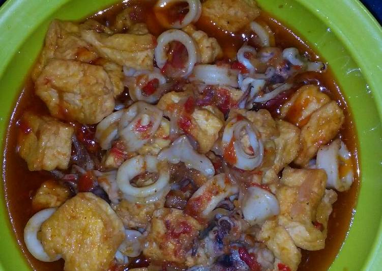 Bahan Balado cumi tahu | Cara Membuat Balado cumi tahu Yang Menggugah Selera
