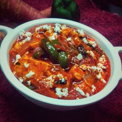 A picture of Kolhapuri paneer.