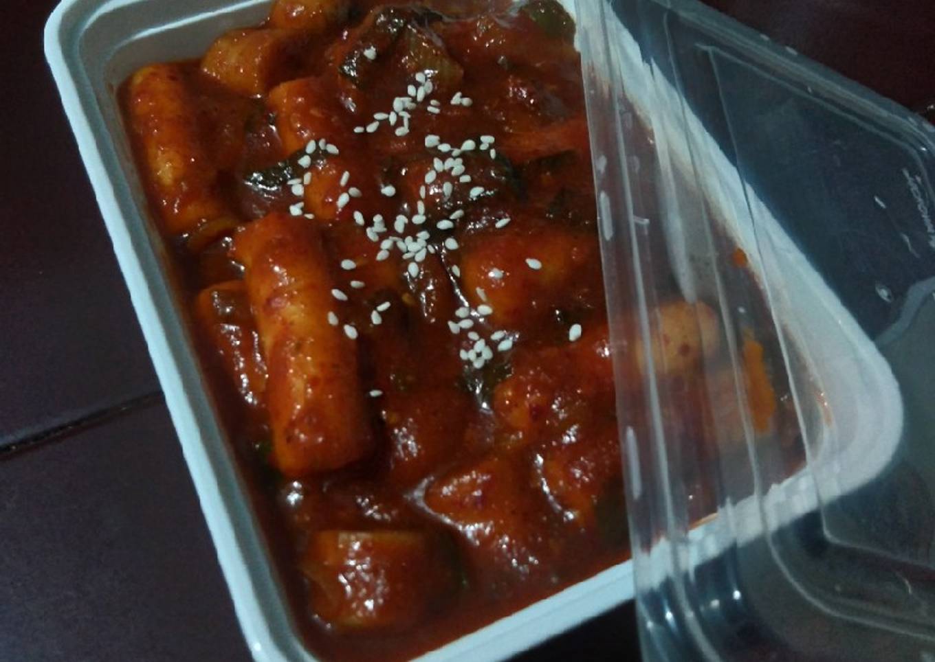 Tteokbokki / ttokpokki tanpa gochujang atau pasta cabe ala korea