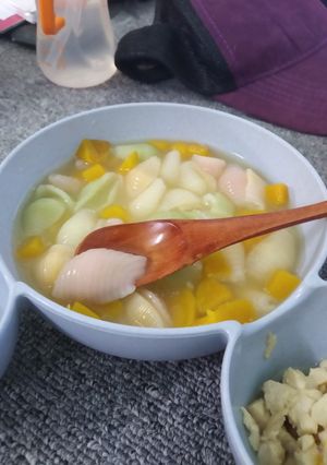Hình của món Nui sò nấu bí.