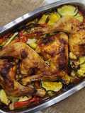 🍗Pollo al horno con zapallitos, cebolla y morrón 🍗 Cocción diferida 🍗