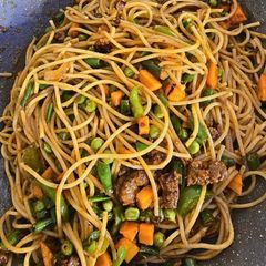 A picture of Stir Fried Pasta Recipe.