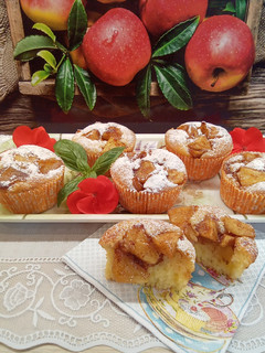 Almás muffin 🍎🧁☕ recept fotója