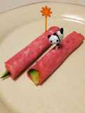 Super Easy! Cucumber Wrapped in Bologna