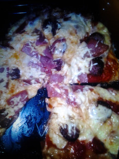 Una foto de mi receta de pizza..
