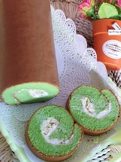 Foto resep Bolu Gulung Pandan Keju Ekonomis