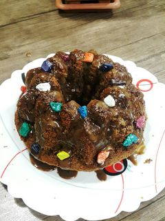 عکسی از دستور کیک قهوه و کاکائو و سس موکا