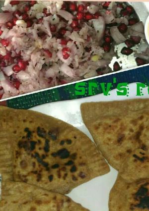 A picture of Stuffed healthy triangular paratha.
