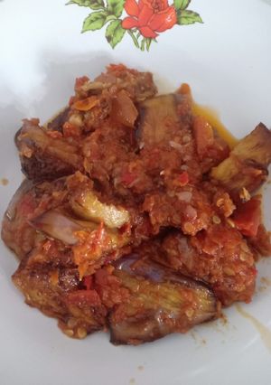 Foto resep Sambal terong ungu