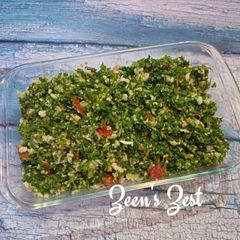 A picture of Syrian Tabouli/Tabbouleh.