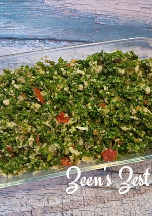 A picture of Syrian Tabouli/Tabbouleh.