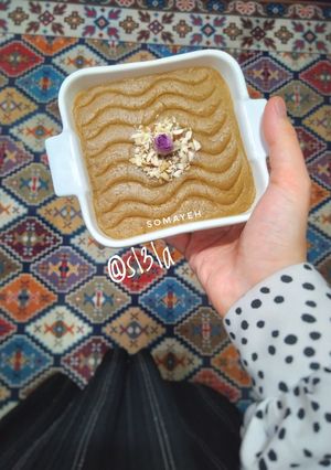عکسی از دستور حلوای زعفرانی
