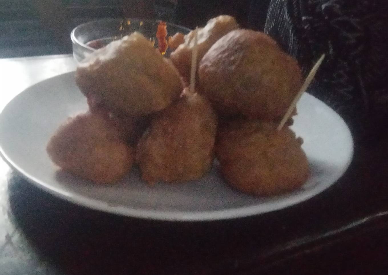Banana and Pineapple puff puff