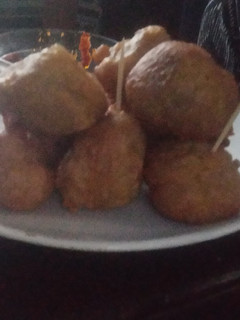 A picture of Banana and Pineapple puff puff.