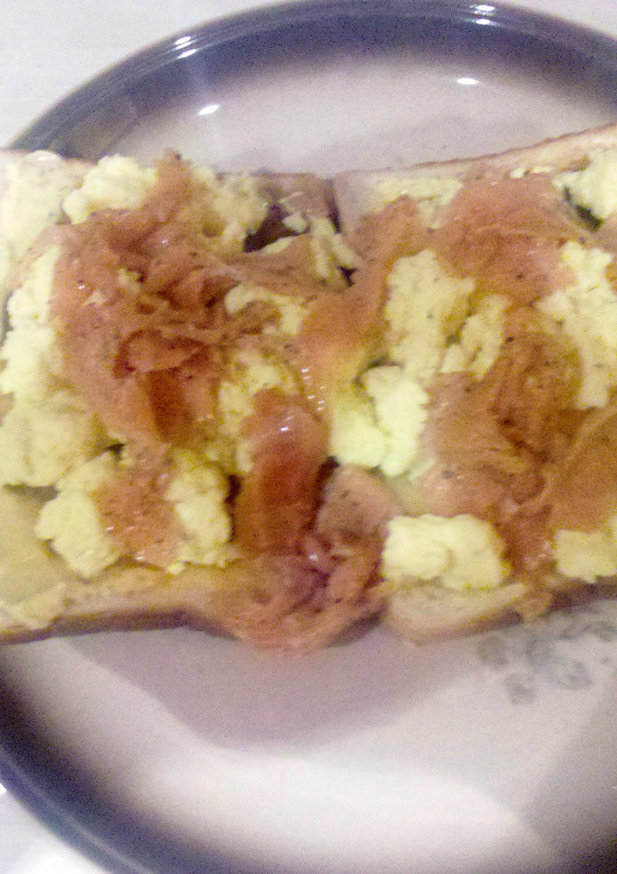A picture of Scrambled eggs with a twist.