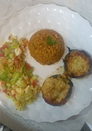 صورة لوصفة باذنجان محشي في الفرن 🍆🍅🧀