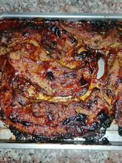 Una foto de Costillas de cerdo a la bbq