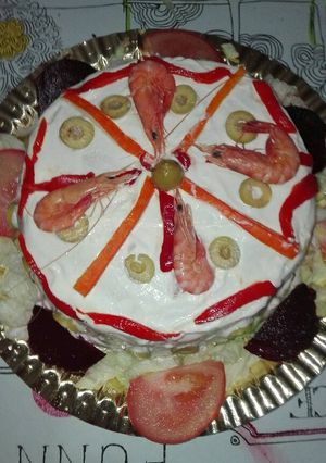 Una foto de Pastel de marisco 