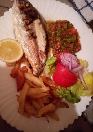 صورة لوصفة سمك مشوي على طريقتي