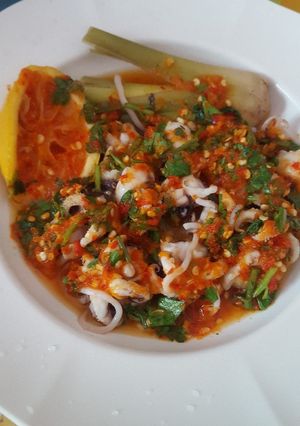Foto resep Gurita seafood pedas ala thai by lely