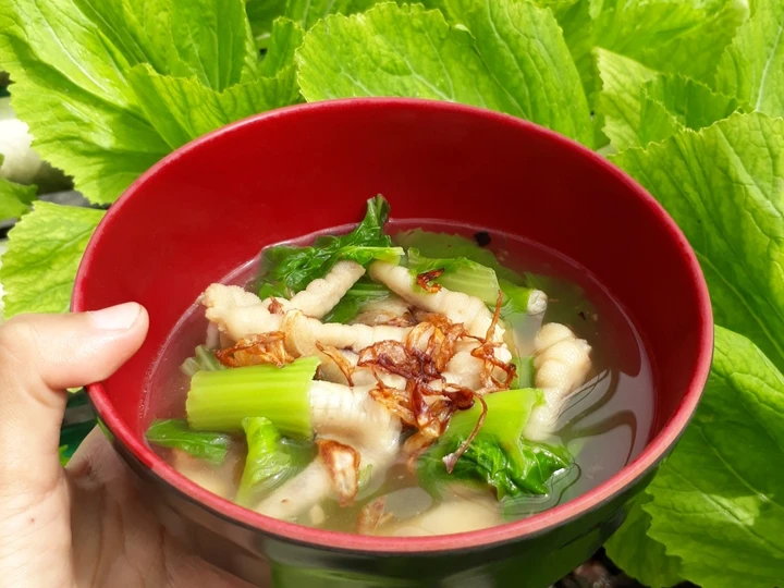 Langkah Gampang Membuat Resep Soup Ceker Ayam Sawi Pahit yang Bisa Manjain Lidah Anti Ribet, Bisa Manjain Lidah