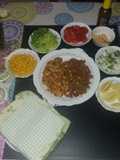 Tacos a la gra 😊de pollo y carne🐥🐄