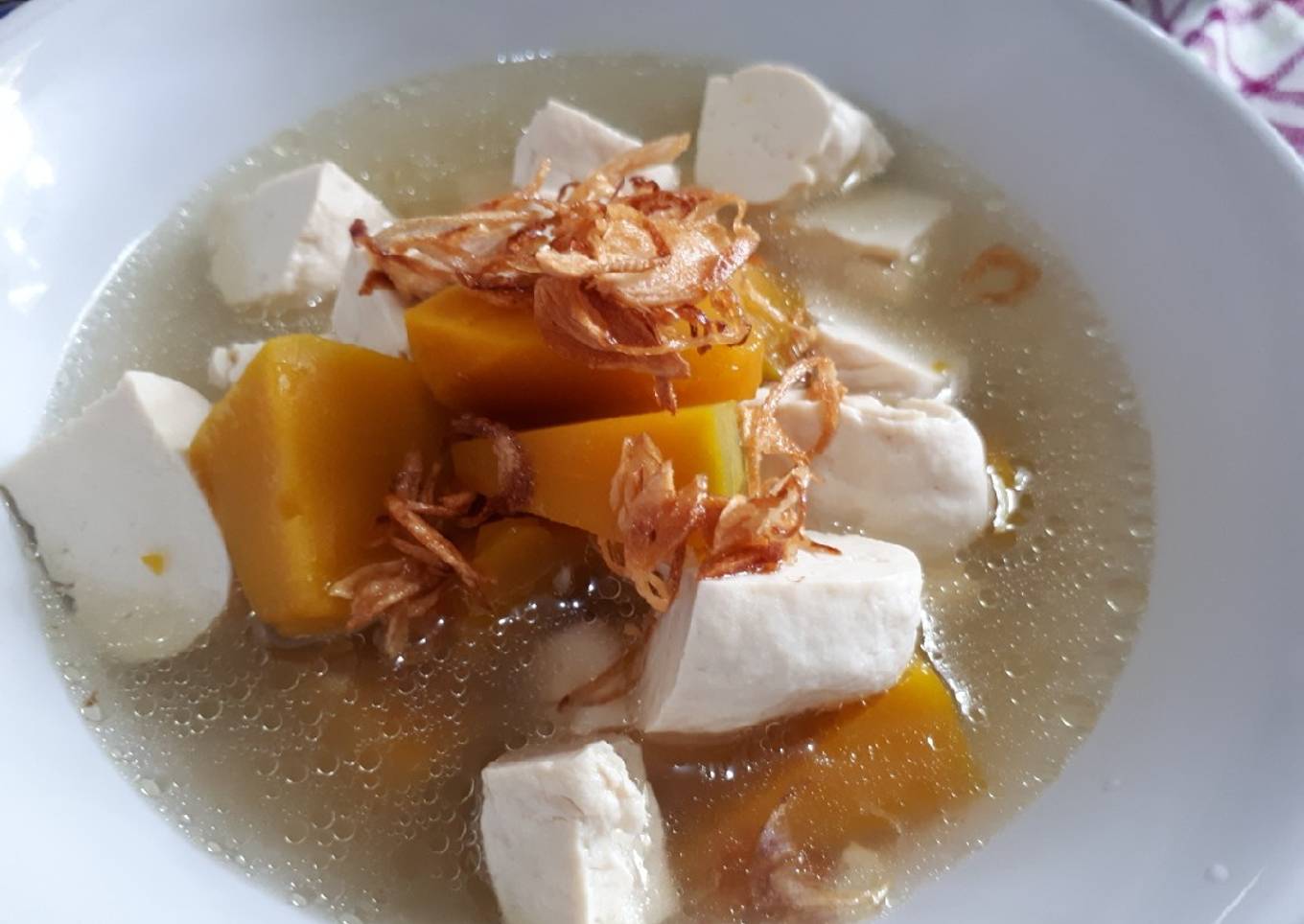 20. Sayur bening tahu labu kuning