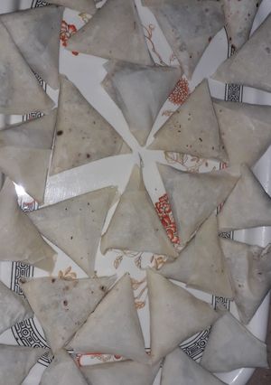 A picture of Frozen beef samoosa.