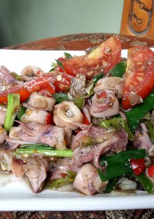 Foto resep Tumis Cumi Asin Pedas
