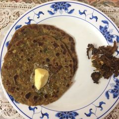 A picture of Leftover daal prantha.