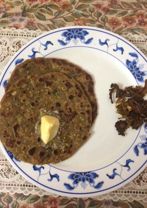 A picture of Leftover daal prantha.