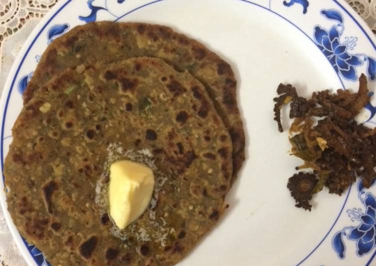 Leftover daal prantha