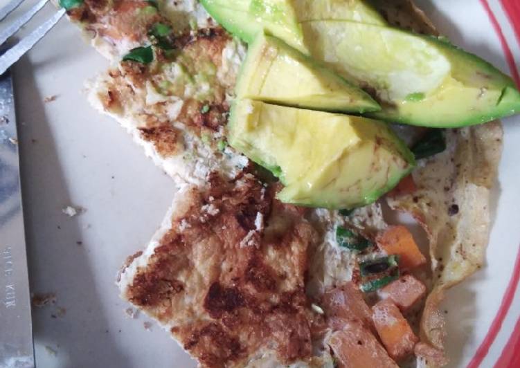 Easiest Way to Make Super Quick Homemade Fried eggs with vegetables and avocado