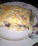 Запеканка из лаваша с капустой и грибами