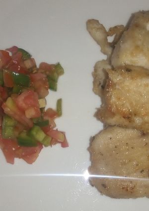 A picture of Pan fried chicken.
