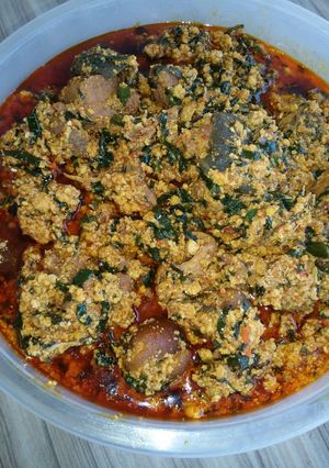 A picture of Egusi soup.