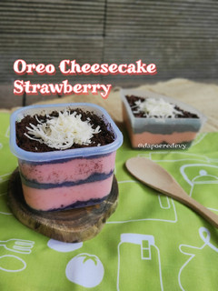 Foto resep Oreo Cheesecake Strawberry Lumer (No Bake)