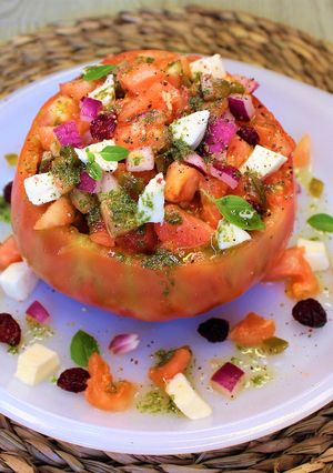 Una foto de Ensalada de Tomate rosa de Barbastro