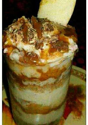 A picture of Choco apple pudding.