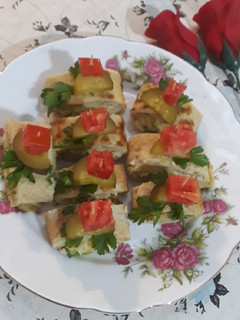 عکسی از دستور رول مرغ و سبزیجات