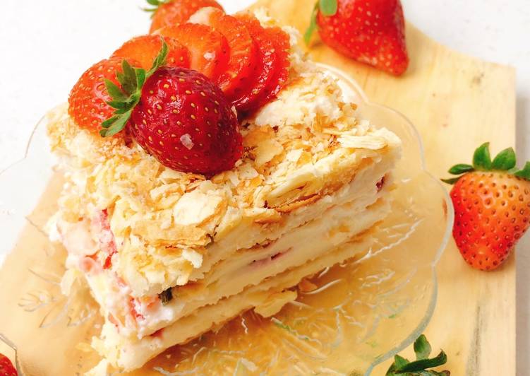 Cara Gampang Membuat Dessert strawberry cheese cake (no bake) Anti Gagal