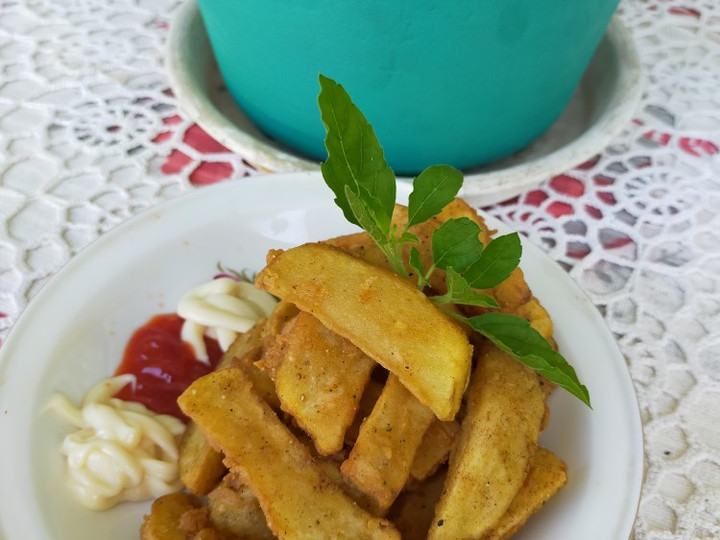 Ternyata begini lho! Bagaimana cara membuat Kentang goreng tepung crispy dijamin nagih banget