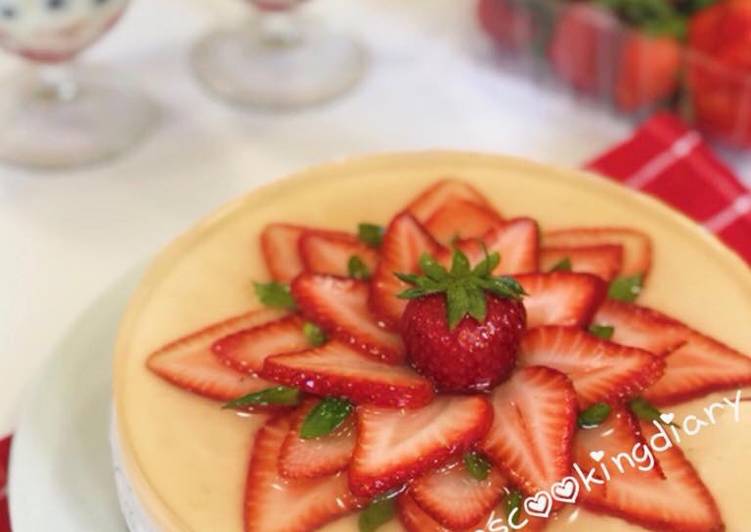 Recipe of Ultimate No Bake Strawberry Cheesecake